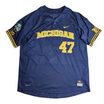 Nike Michigan Wolverines 2019 College World Series Jersey 47 Tommy Henry... - $197.95