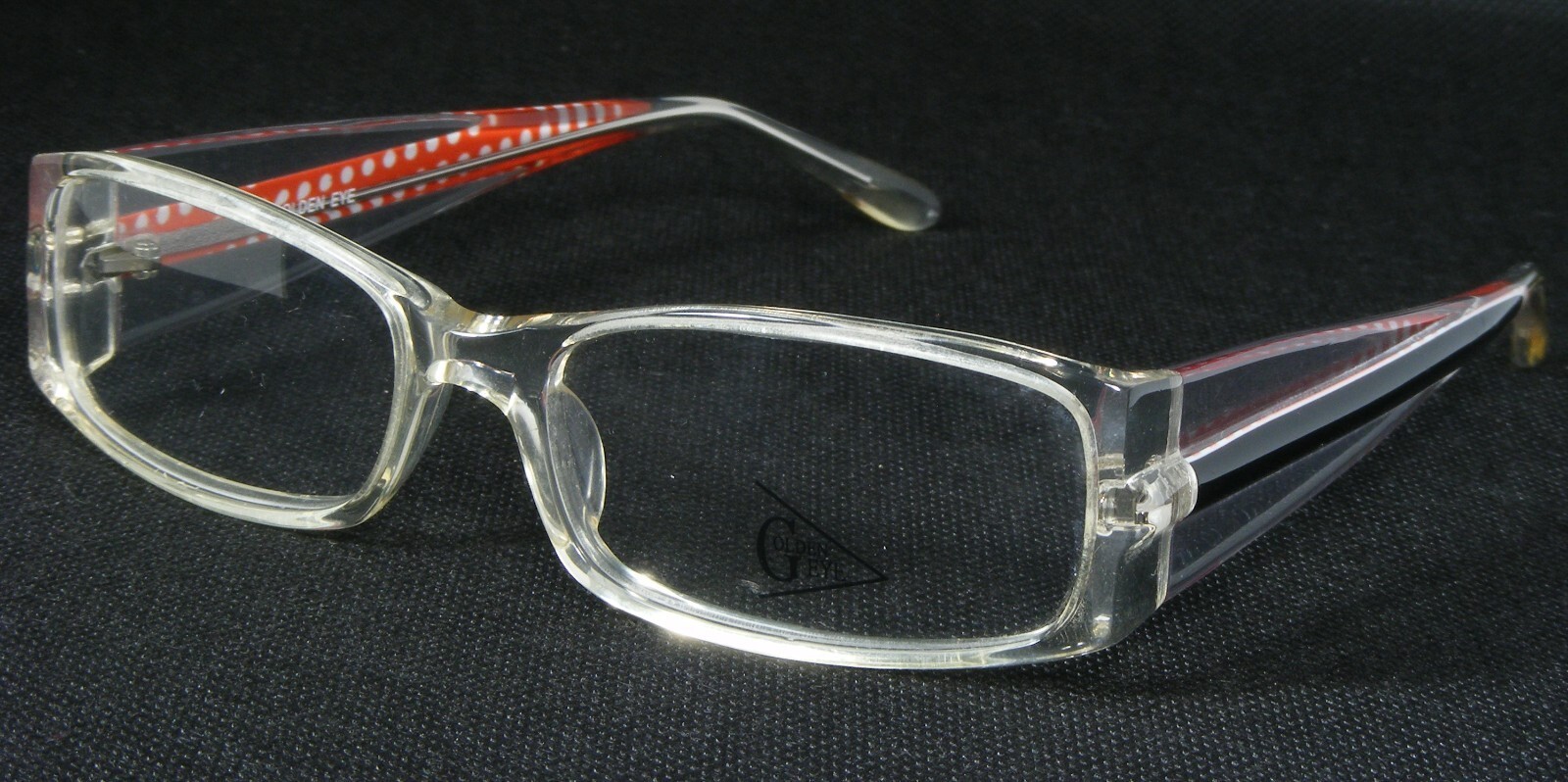 Golden Eye 7839H-037 Trasparente/Nero/Rosso-Arancio/Bianco Vista 48-17-1... - $56.53