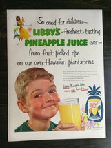 Vintage 1952 Libby&#39;s Pineapple Juice Full Page Original Ad - 721 - $6.64