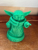 Green Hollow Plastic Star Wars YODA What You Seek is Seeking You Figurin... - $9.49