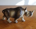 Vintage Relco Creations Japan Ceramic Rhinoceros Hand Painted 5.5&quot; L Jungle - $14.25