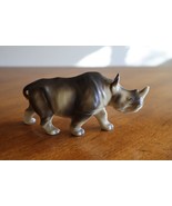 Vintage Relco Creations Japan Ceramic Rhinoceros Hand Painted 5.5&quot; L Jungle - £11.80 GBP