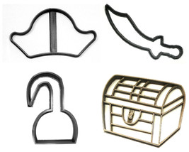 Pirate Sea Ship Captain Outfit Costume Set Of 4 Cookie Cutters USA PR1359 - £6.31 GBP