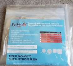 Syrtenty Premium Tens Unit Pads 2&quot; Square Self Adhesive Electrodes Reusa... - $7.92