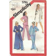 Simplicity 5786 Pajama, Nightshirt, Robe Pattern Misses Size Large 18 20 Uncut - £13.04 GBP