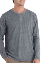 Free Fly bamboo heritage henley tee in HEATHER FLINT - size M - $50.49