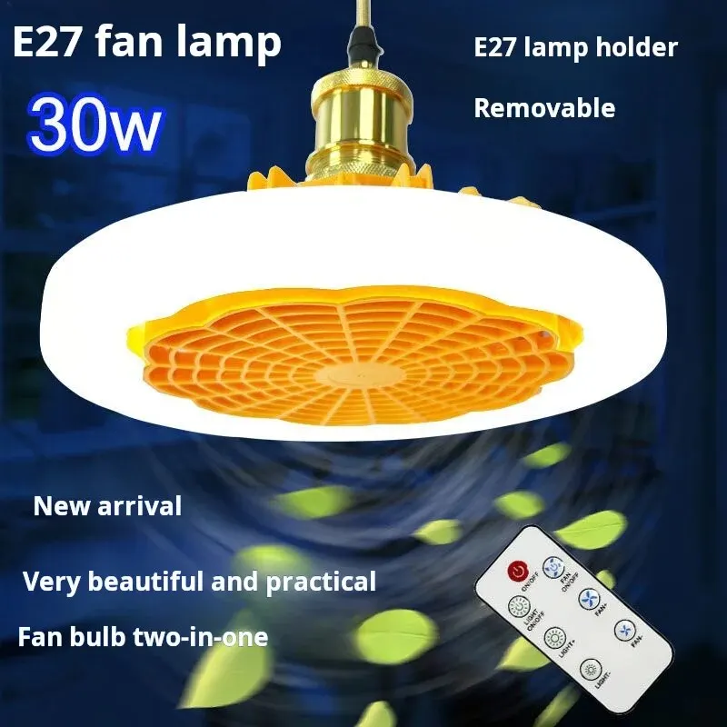 Ceiling Fan Light Quiet Remote Control Led Suitable For Children&#39;s Room ... - $17.35