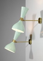 Pair Of TWO Modern Italian Wall Lights Wall Fixture Lamps Diabolo lamp set of 2 - £104.48 GBP