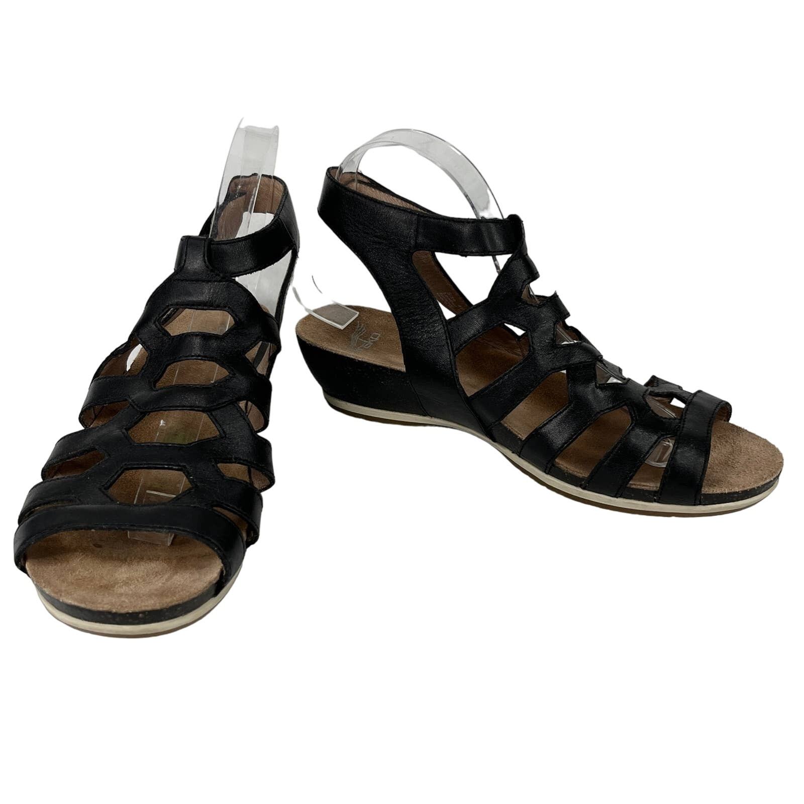 Primary image for Dansko Valentina Leather Sandals Black 40
