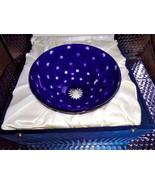 FABERGE GALAXIE GALAXY BOWL COBALT BLUE CASED CUT TO CLEAR CRYSTAL - £308.82 GBP