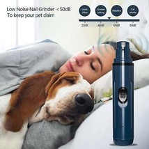 Rechargeable Dog Nail Grinder – Quiet Electric Pet Nail Trimmer for Dogs &amp; Cats - £12.04 GBP