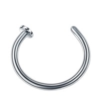 1pc/lot 6/8/10mm Punk Stainless Steel Fake Nose Ring C Clip Lip Ring Earring Hel - £8.02 GBP