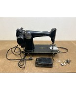 Vintage Singer Sewing Machine MODEL 201 motor light antique cast iron 1950s - $99.99