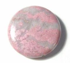 93.95Ct 35x8mm MINIMUM Pink Rhodonite Round Bead for Jewelry Making - £2.02 GBP