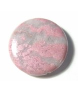 93.95Ct 35x8mm MINIMUM Pink Rhodonite Round Bead for Jewelry Making - $53.02 MXN
