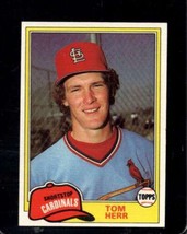 1981 Topps #266 Tom Herr Nmmt Cardinals *X100896 - £2.57 GBP