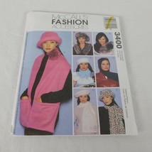 McCalls 3400 Fashion Accessories Sewing Pattern Misses Hat Scarves New Uncut - £4.75 GBP