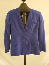 NWOT Acquisition Petites Blue Suit Jacket Misses Size 4P - £19.46 GBP