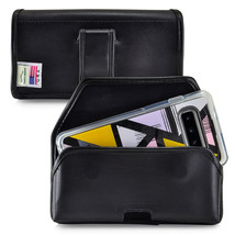 Belt Case Fits Galaxy S10 With Otterbox Symmetry Black Leather Pouch Clip - £29.77 GBP