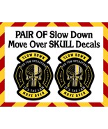 Window Decals - Slow Down Move Over Skull Pair - £7.78 GBP