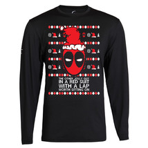 Men Women&#39;s Christmas Xmas Long Sleeve Gift Unisex Black Deadpool 2018 - £14.34 GBP