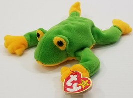 AG) TY Beanie Babies Smoochy Stuffed Frog October 1, 1997 - £6.19 GBP