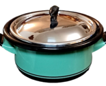 Vtg Vollrath Green BlackEnamel Kook King 1751 3 Pint / 7 Cup Sauce Pot w... - $34.60