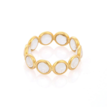 18K Yellow Gold Crystal Eternity Band - £191.36 GBP
