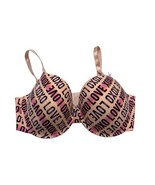 XOXO Bra Women 38D Pink Love Print Underwire Push Up Full Coverage Light... - $26.22 CAD