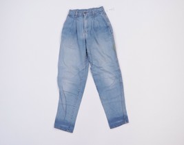 Vtg 80s Streetwear Womens Size 25 Tapered Leg Thrashed Distressed Denim ... - $34.60