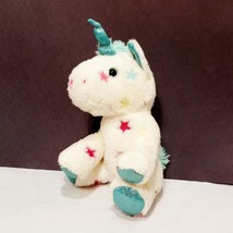 Unicorn with Stars Sparkly Sitting up Plush Stuffed Animal 10&quot; Kellytoy ... - £15.56 GBP