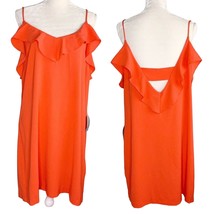 Felicity &amp; Coco Isabella Ruffle Trim Dress XL Slipdress Fire Coral New - £23.62 GBP