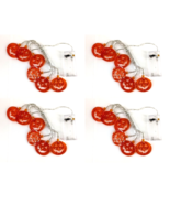4 Pack Halloween String Lights 6 LED Orange Pumpkins Battery AA Portable... - $13.55 CAD