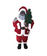 African American Santa Claus 34&quot; with Lighted tree - £98.17 GBP