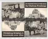 An Introduction to Your Host The Chateau Frontenac Quebec Canadian Pacif... - £22.10 GBP