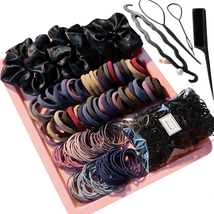 755PCS Hair Accessories for Woman Set Seamless Ponytail Holders Variety Hair Scr - £9.45 GBP