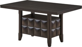 Kb Designs - Black Finish Wood Rectangular Dining Table With Storage Shelf - $540.99