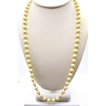 Monet Beige Beaded Necklace, Chic Lucite Beads with Gold Tone Spacers, Chic - $28.06
