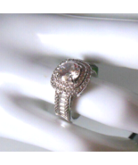 Signed FZN 925 CN Sterling Silver CZ Ring Size 6.5 - $48.07 CAD