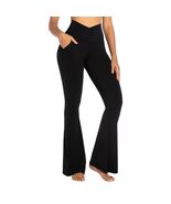 Sunzel Sz M Black Flare Leggings Stretch Low Rise Pull On Seemless Yoga ... - €29,13 EUR