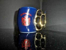 Punch Ceramic Coffee Mug with Gold Painted Finger Grip Handle NIB - $45.00