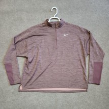 Nike Pacer 1/4 Zip Running Top Womens XL Mauve Long Sleeve Thumb Hole At... - £20.92 GBP