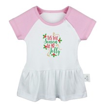 Tis the season to be Jolly Newborn Baby Dress Toddler Infant 100% Cotton Clothes - £10.29 GBP