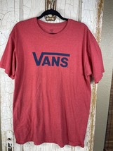 Vans Classic Fit T Shirt 100% Cotton Red Mens Size Large - £10.45 GBP