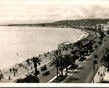 Vtg Postcard RPPC 1934 NIce France Cote D&#39;Azur La Promenade des Anglais - $3.91