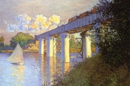 Railroad Bridge, Argenteuil by Claude Monet - Art Print - £17.53 GBP+