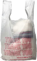 PUREVACY Plastic Thank You Bags with Handles, Polyethylene Thank You Pla... - £61.49 GBP