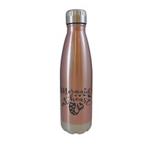 Mermaid At Heart Beach Theme Rose Gold 17oz Water Bottle LA5120 - $19.99