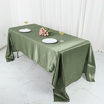 Eucalyptus Sage Green 60X126&quot;&quot; Rectangle Satin Tablecloth Wedding Banquet Gift - £9.91 GBP