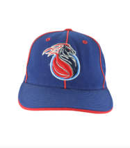 Vintage New Era Detroit Pistons Flames Horse Logo Basketball Fitted Hat 7 1/8 - £21.30 GBP